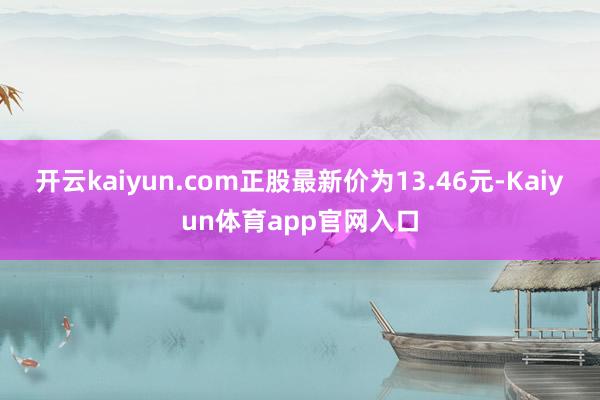 开云kaiyun.com正股最新价为13.46元-Kaiyun体育app官网入口