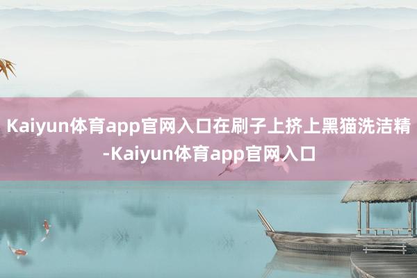 Kaiyun体育app官网入口在刷子上挤上黑猫洗洁精-Kaiyun体育app官网入口
