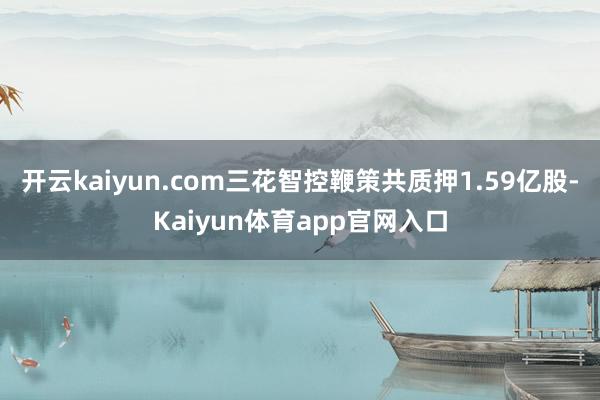 开云kaiyun.com三花智控鞭策共质押1.59亿股-Kaiyun体育app官网入口