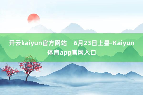开云kaiyun官方网站    6月23日上昼-Kaiyun体育app官网入口